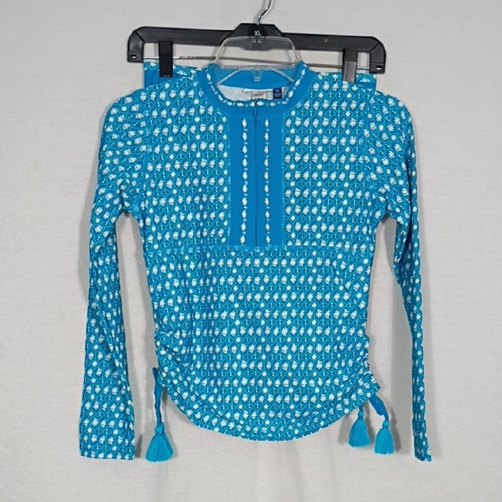 NWT Cabana Life Palm Valley Rashguard  Top Boy Short Bottom Girls Size 14 Summer